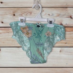 Sexy blue Panty with lace small